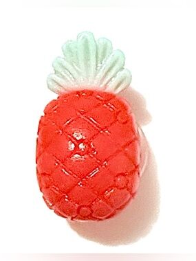 (10 for $20) Red Pineapple Resin Glossy Shoe Charm Jibbit Disney Croc Charms